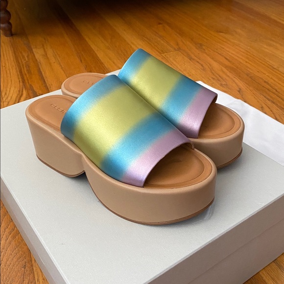 Robert Clergerie Shoes - NWT Robert Clergerie First Slide Sandals in Rainbow Pastel